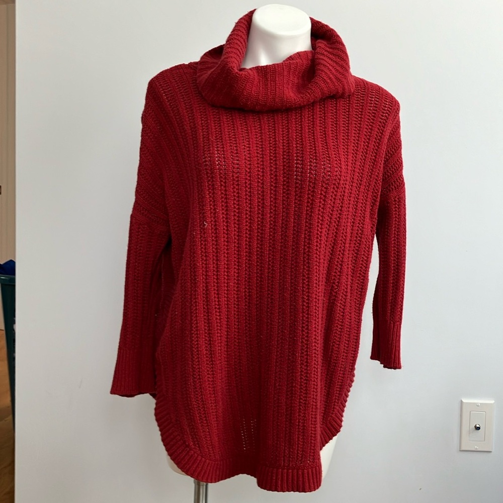 Maroon Turtleneck Sweater